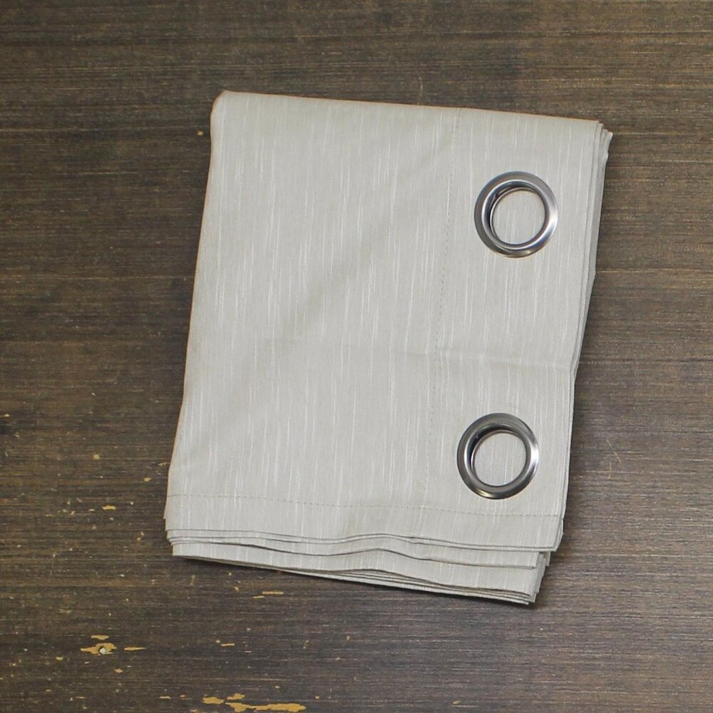 ZUZIFY Blackout Patterned Grommet Top Curtain Panel Textured Brown 50x84